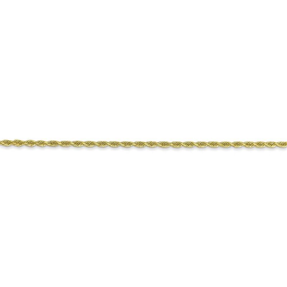 1.5mm, 10k Yellow Gold Diamond Cut Solid Rope Chain Bracelet, 7 Inch - Picture 2 of 6